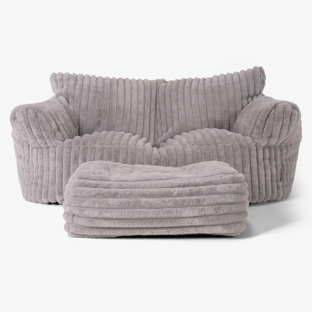 Josephine Sitzsack Sofa - Ultra Plüsch Cord Nerzfarben 02