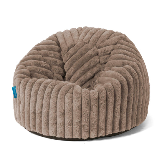 Klassicher Kindersessel Sitzsack 1-5 jahren - Ultra Plüsch Cord Nerzfarben 01