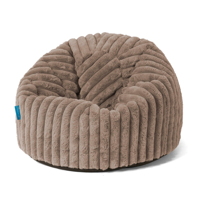 Klassicher Kindersessel Sitzsack 1-5 jahren - Ultra Plüsch Cord Nerzfarben 01