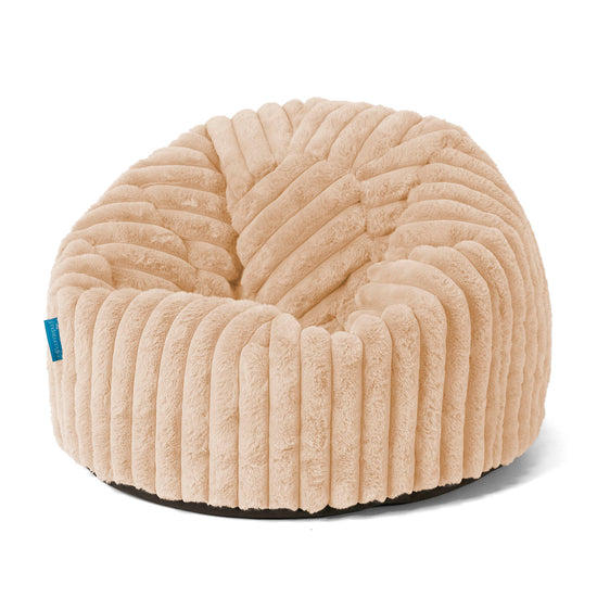 Klassicher Kindersessel Sitzsack 1-5 jahren - Ultra Plüsch Cord Pfirsich 01