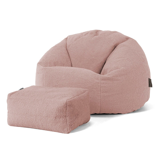 Klassischer Sitzsack Sessel - Bouclé Pink 02