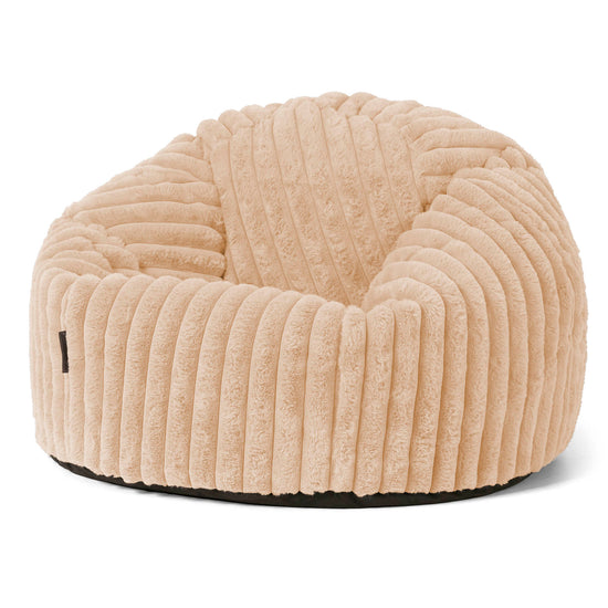 Klassischer Sitzsack Sessel - Ultra Plüsch Cord Pfirsich 01