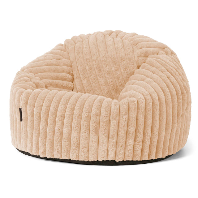 Klassischer Sitzsack Sessel - Ultra Plüsch Cord Pfirsich 01