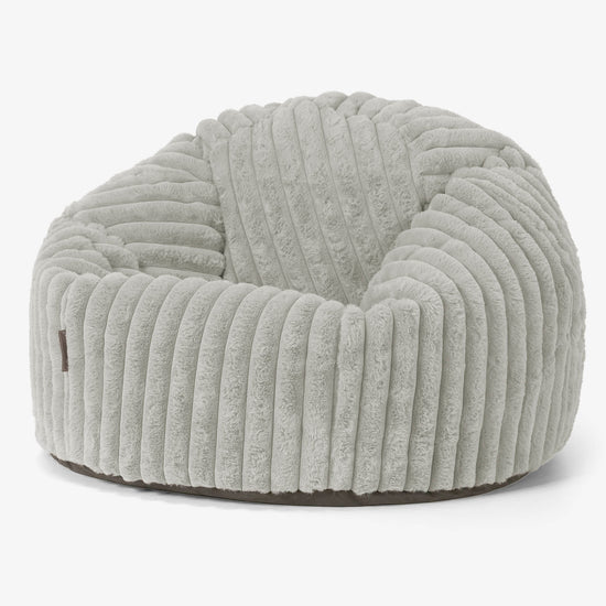 Klassischer Sitzsack Sessel - Ultra Plüsch Cord Salbeigrün 01
