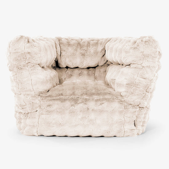 Louis Sitzsack Ohrensessel - Bubble Pelz Creme 01