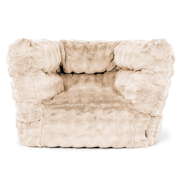 Louis Sitzsack Ohrensessel - Bubble Pelz Creme 01