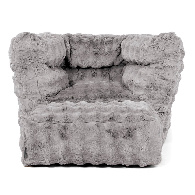 Louis Sitzsack Ohrensessel - Bubble Pelz Grau 02