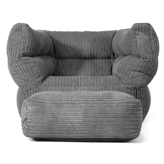 Louis Sitzsack Ohrensessel - Cord Schiefergrau 02