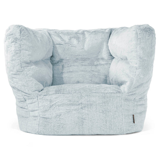 Louis Sitzsack Ohrensessel - Kaninchen Kunstfell Pastellblau 01