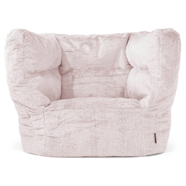 Louis Sitzsack Ohrensessel - Kaninchen Kunstfell Pastellrosa 01
