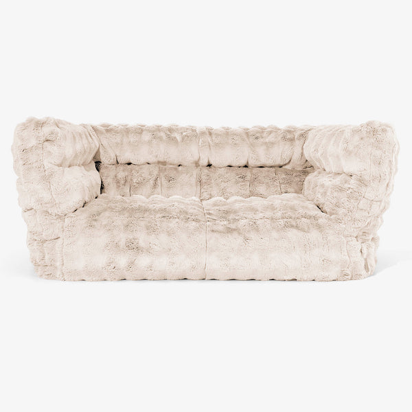 2-Sitzer Albert Sitzsacksofa 2.0 - Bubble Pelz Creme 01