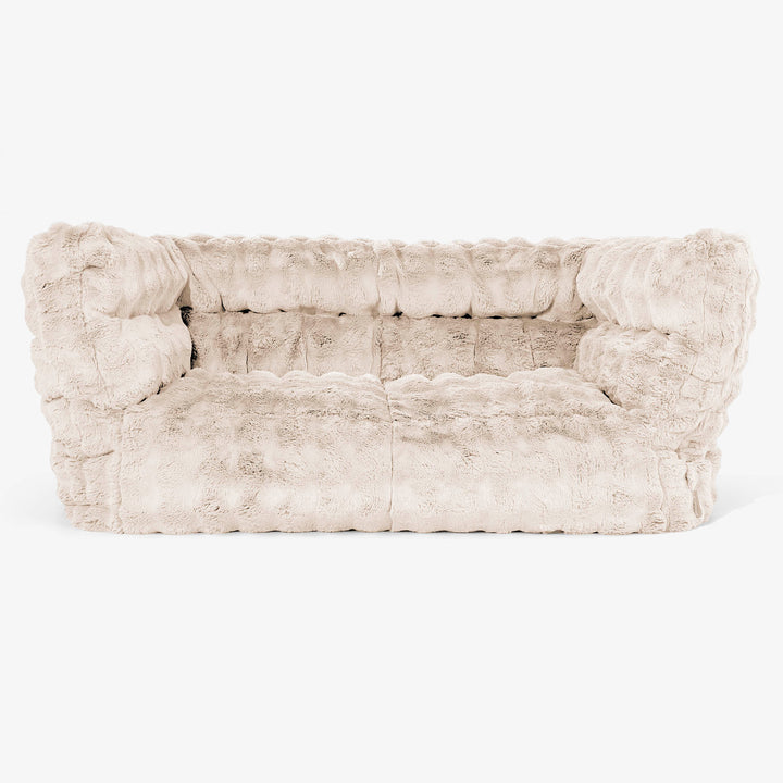 2-Sitzer Albert Sitzsacksofa 2.0 - Bubble Pelz Creme 01