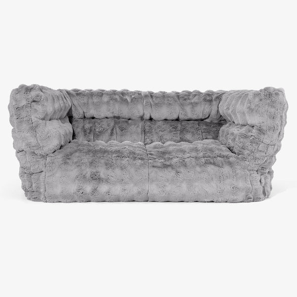 2-Sitzer Albert Sitzsacksofa 2.0 - Bubble Pelz Grau 01