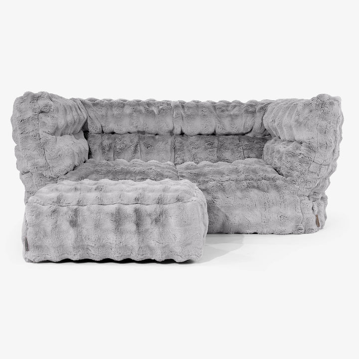 2-Sitzer Albert Sitzsacksofa 2.0 - Bubble Pelz Grau 02