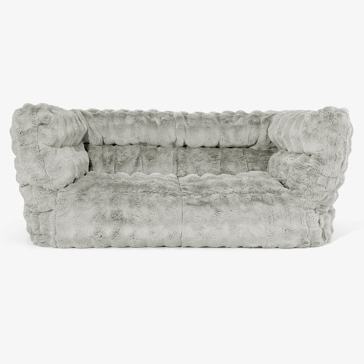 2-Sitzer Albert Sitzsacksofa 2.0 - Bubble Pelz Salbeigrün 01