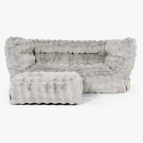 2-Sitzer Albert Sitzsacksofa 2.0 - Bubble Pelz Salbeigrün 02