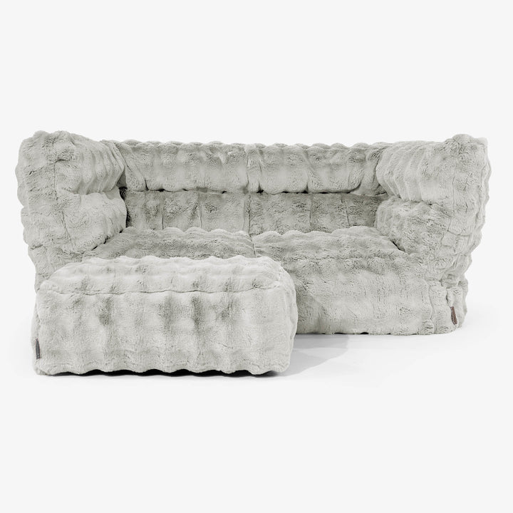 2-Sitzer Albert Sitzsacksofa 2.0 - Bubble Pelz Salbeigrün 02