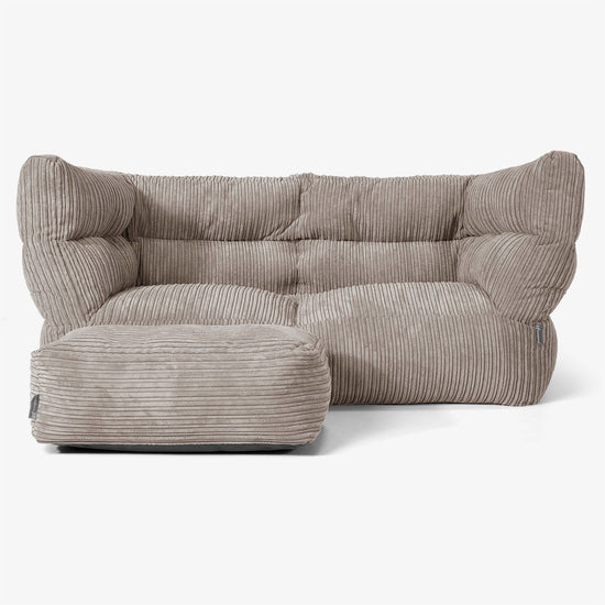 2-Sitzer Albert Sitzsacksofa 2.0 - Cord Beigegrau 02