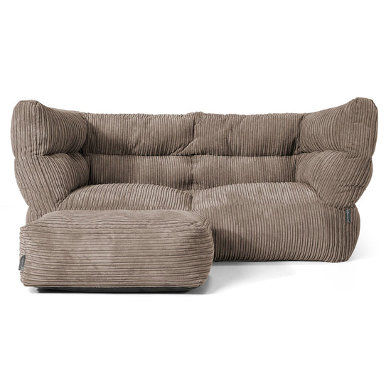 2-Sitzer Albert Sitzsacksofa 2.0 - Cord Beigegrau 02