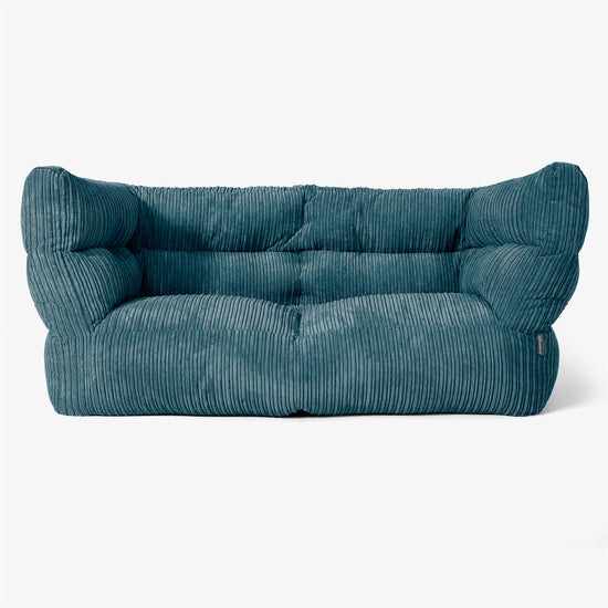 2-Sitzer Albert Sitzsacksofa 2.0 - Cord Blaugrün 01