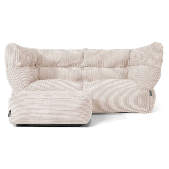 2-Sitzer Albert Sitzsacksofa 2.0 - Cord Elfenbein 02