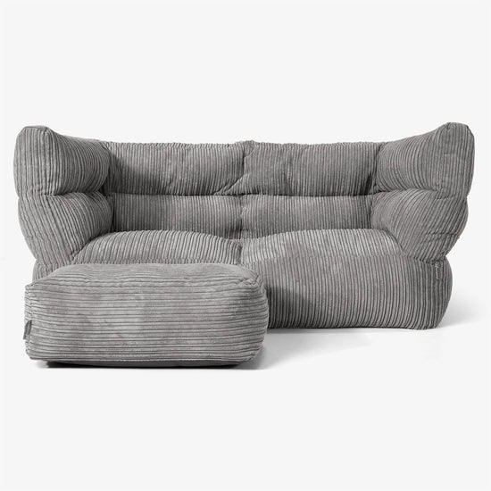 2-Sitzer Albert Sitzsacksofa 2.0 - Cord Graphitgrau 02
