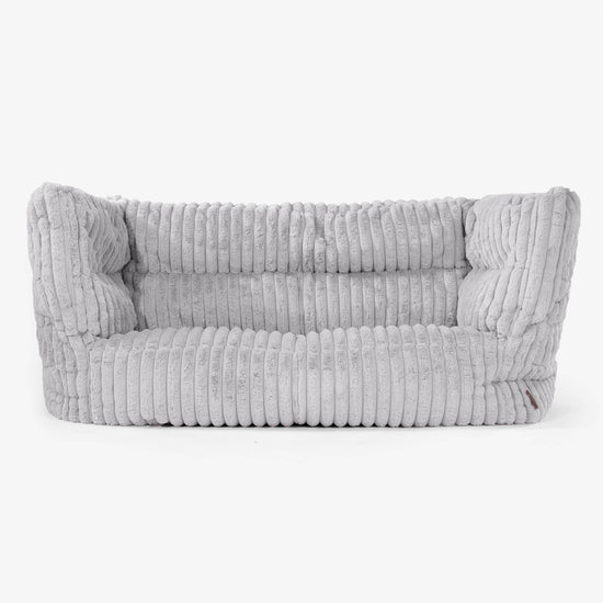 2-Sitzer Albert Sitzsacksofa 2.0 - Ultra Plüsch Cord Grau 01
