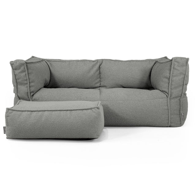 2-Sitzer Albert Sitzsacksofa - Bouclé Grau