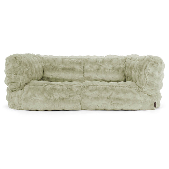 2-Sitzer Albert Sitzsacksofa - Bubble Pelz Salbeigrün 01