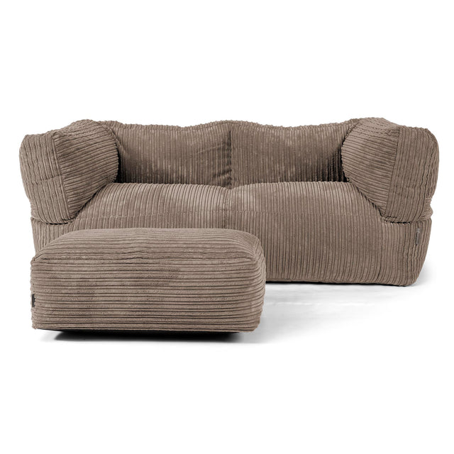 2-Sitzer Albert Sitzsacksofa - Cord Beigegrau 02