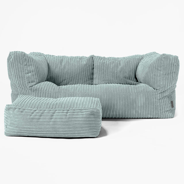 2-Sitzer Albert Sitzsacksofa - Cord Mintgrün 02