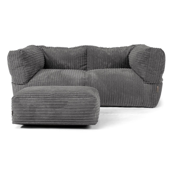 2-Sitzer Albert Sitzsacksofa - Cord Schiefergrau 02