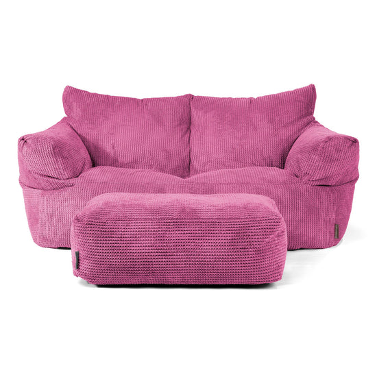Josephine Sitzsack Sofa - Waffle Cord Pink 02