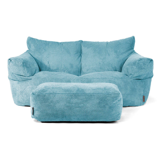 Josephine Sitzsack Sofa - Waffle Cord Türkis 02