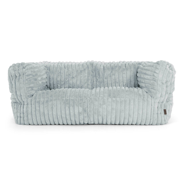 2-Sitzer Albert Sitzsacksofa - Ultra Plüsch Cord Taubenblau 01
