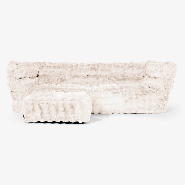 3-Sitzer Albert Sitzsacksofa 2.0 - Bubble Pelz Creme 02