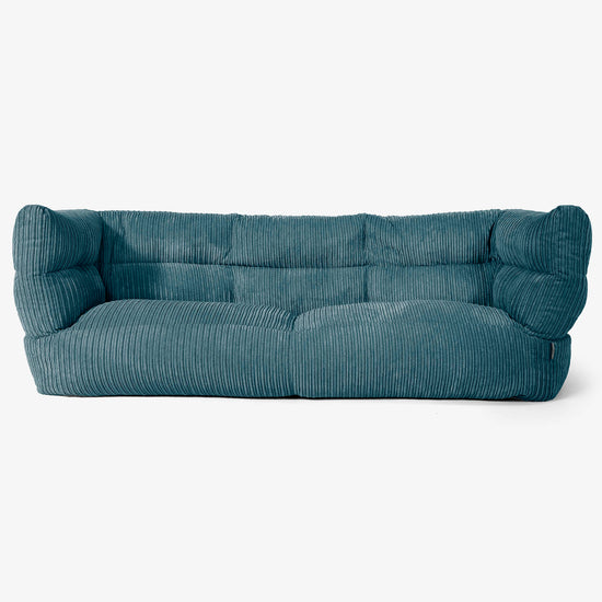 3-Sitzer Albert Sitzsacksofa 2.0 - Cord Blaugrün 01