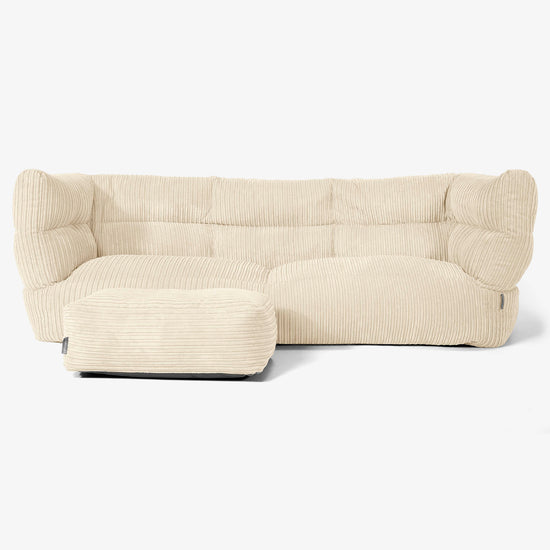 3-Sitzer Albert Sitzsacksofa 2.0 - Cord Creme 02
