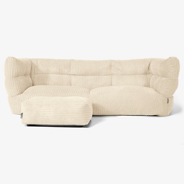 3-Sitzer Albert Sitzsacksofa 2.0 - Cord Creme 02