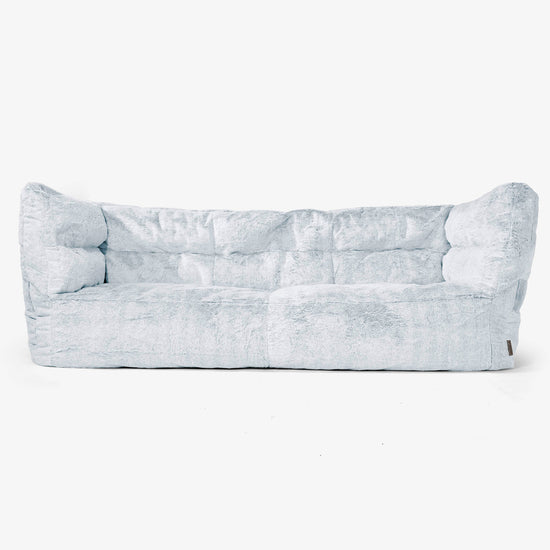 3-Sitzer Albert Sitzsacksofa 2.0 - Kaninchen Kunstfell Pastellblau 01