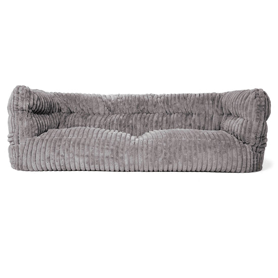 3-Sitzer Albert Sitzsacksofa 2.0 - Ultra Plüsch Cord Grau 01