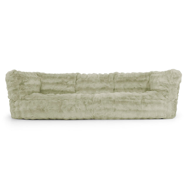 3-Sitzer Albert Sitzsacksofa - Bubble Pelz Salbeigrün 01