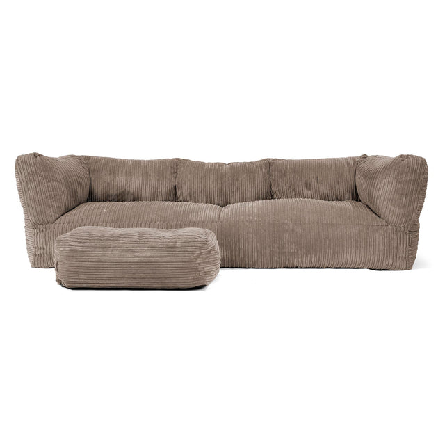 3-Sitzer Albert Sitzsacksofa - Cord Beigegrau 02