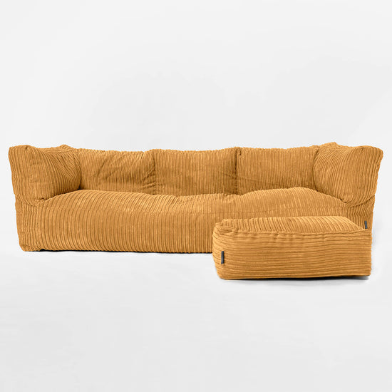 3-Sitzer Albert Sitzsacksofa - Cord Goldhonig 02