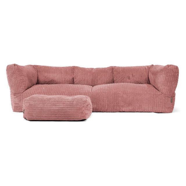3-Sitzer Albert Sitzsacksofa - Cord Pfirsich 02