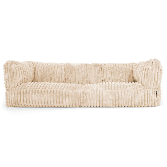 3-Sitzer Albert Sitzsacksofa - Ultra Plüsch Cord Creme 01