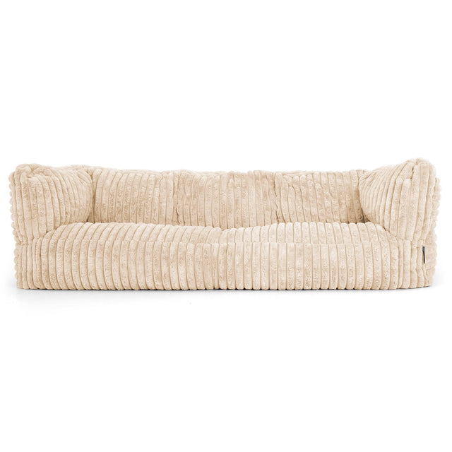 3-Sitzer Albert Sitzsacksofa - Ultra Plüsch Cord Creme 01