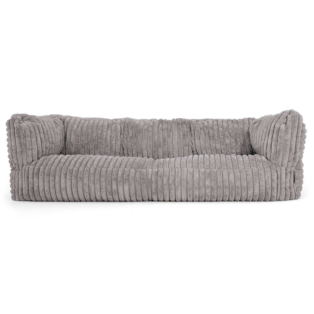 3-Sitzer Albert Sitzsacksofa - Ultra Plüsch Cord Grau 01