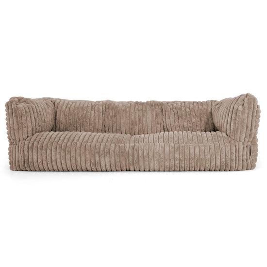 3-Sitzer Albert Sitzsacksofa - Ultra Plüsch Cord Nerzfarben 01