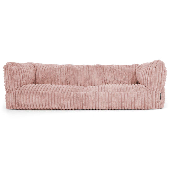 3-Sitzer Albert Sitzsacksofa - Ultra Plüsch Cord Pastellrosa 01